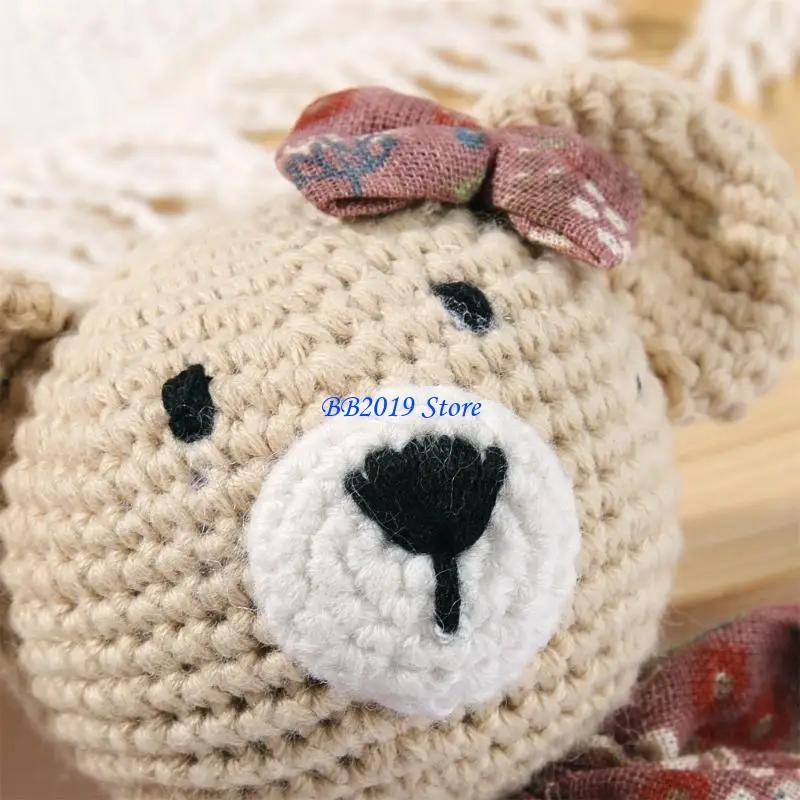 Q0KB Baby Cartoon Bear Baby Teething Toy for Visual Sensory Stimulation