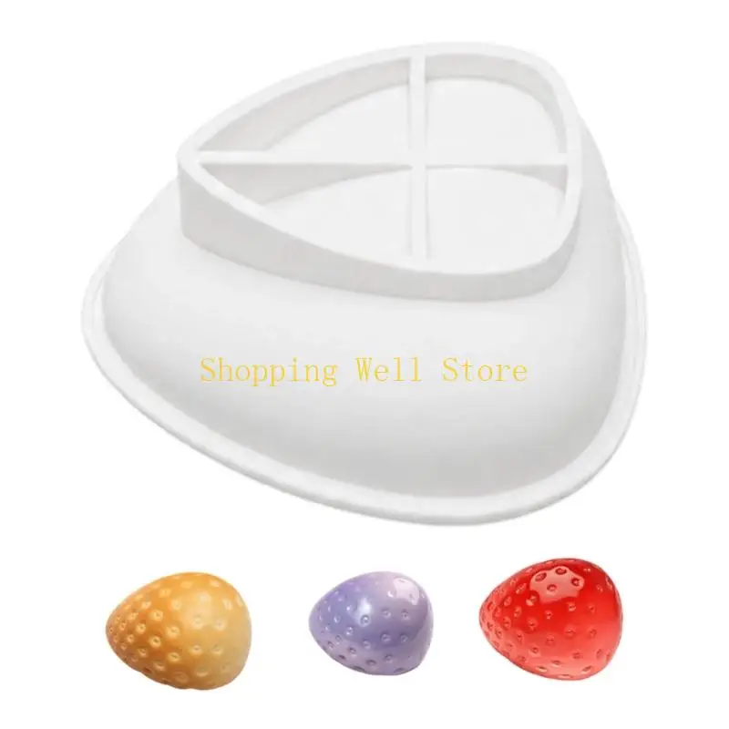KX4B Strawberry Chocolate Baking Mould Silicone Mousse Cake Molds for Family Gatherings and Celebration