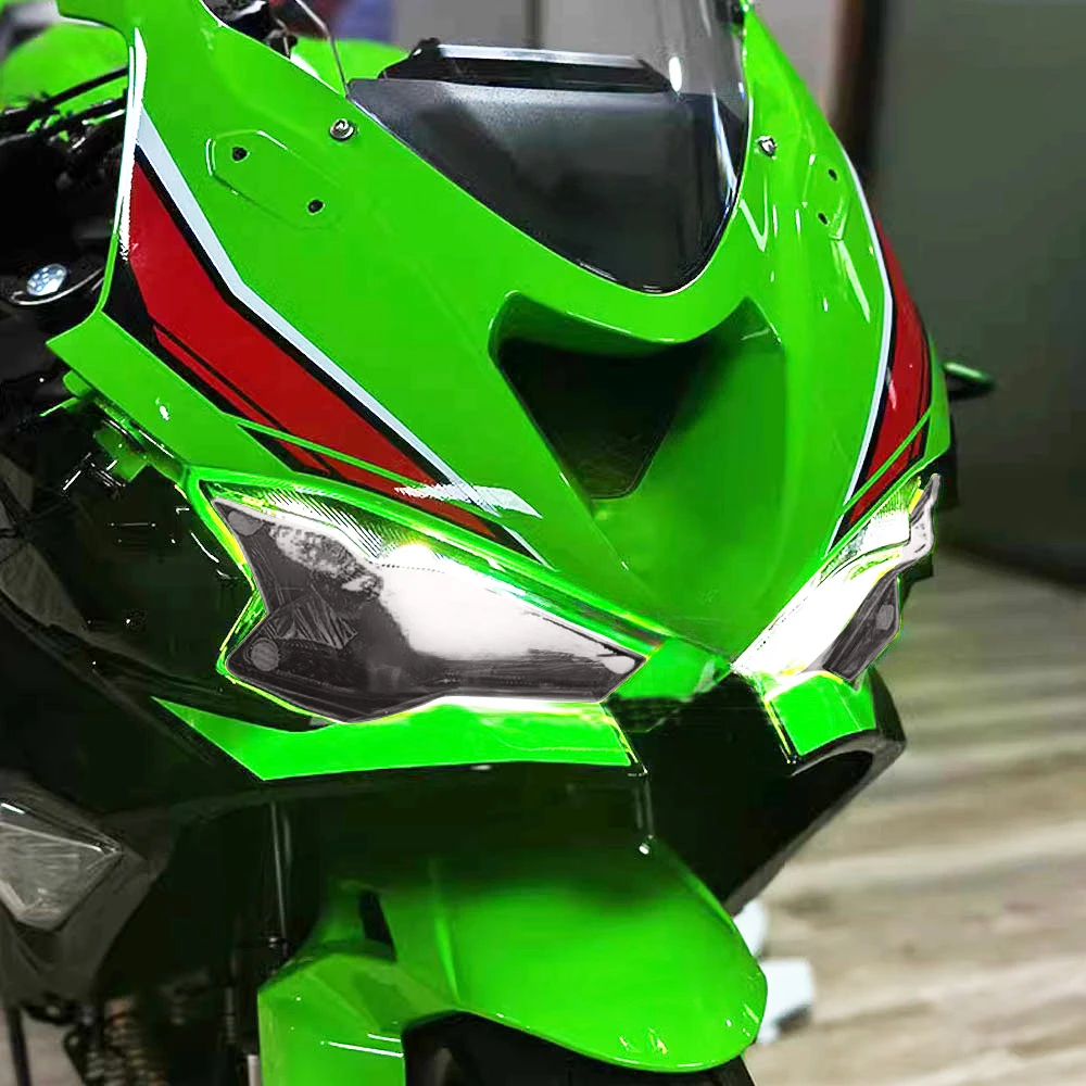 For KAWASAKI ZX-6R ZX6R 2024+ Headlight Cover Protective Smoke Guard Head Lamp Screen Shield ZX 6R ZX-6R Accessories Headlight