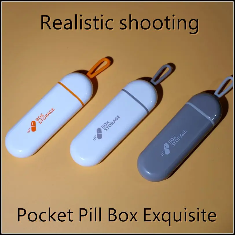 

Pocket Pill Box Daily Medication Manager Travel Pill Dispenser 1-Day Dosage Portable Pill Box