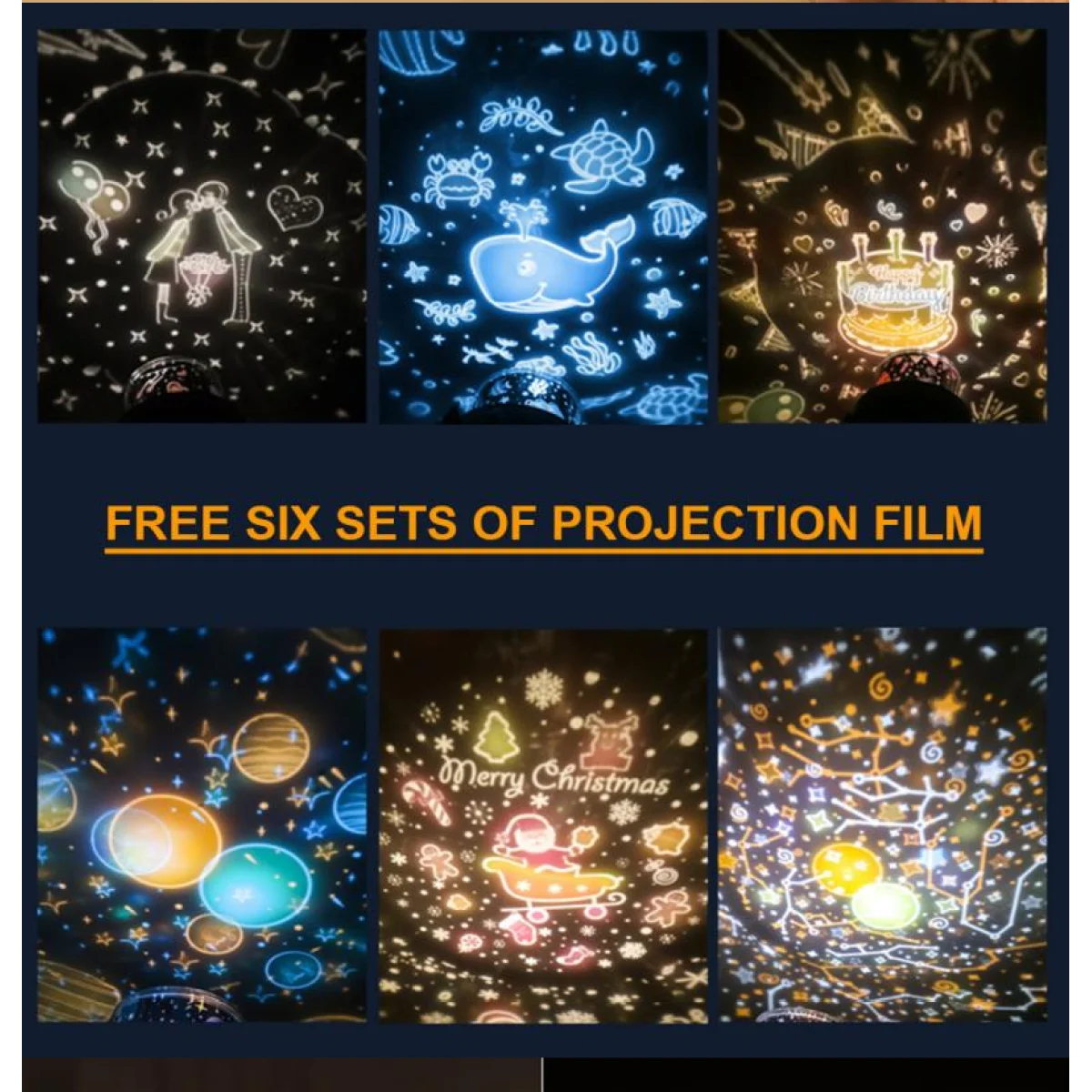 LED Starry Sky Projector Night Lights USB Rechargeable Projection Night Lamp For Home Holiday DecorationChild Birthday Gift