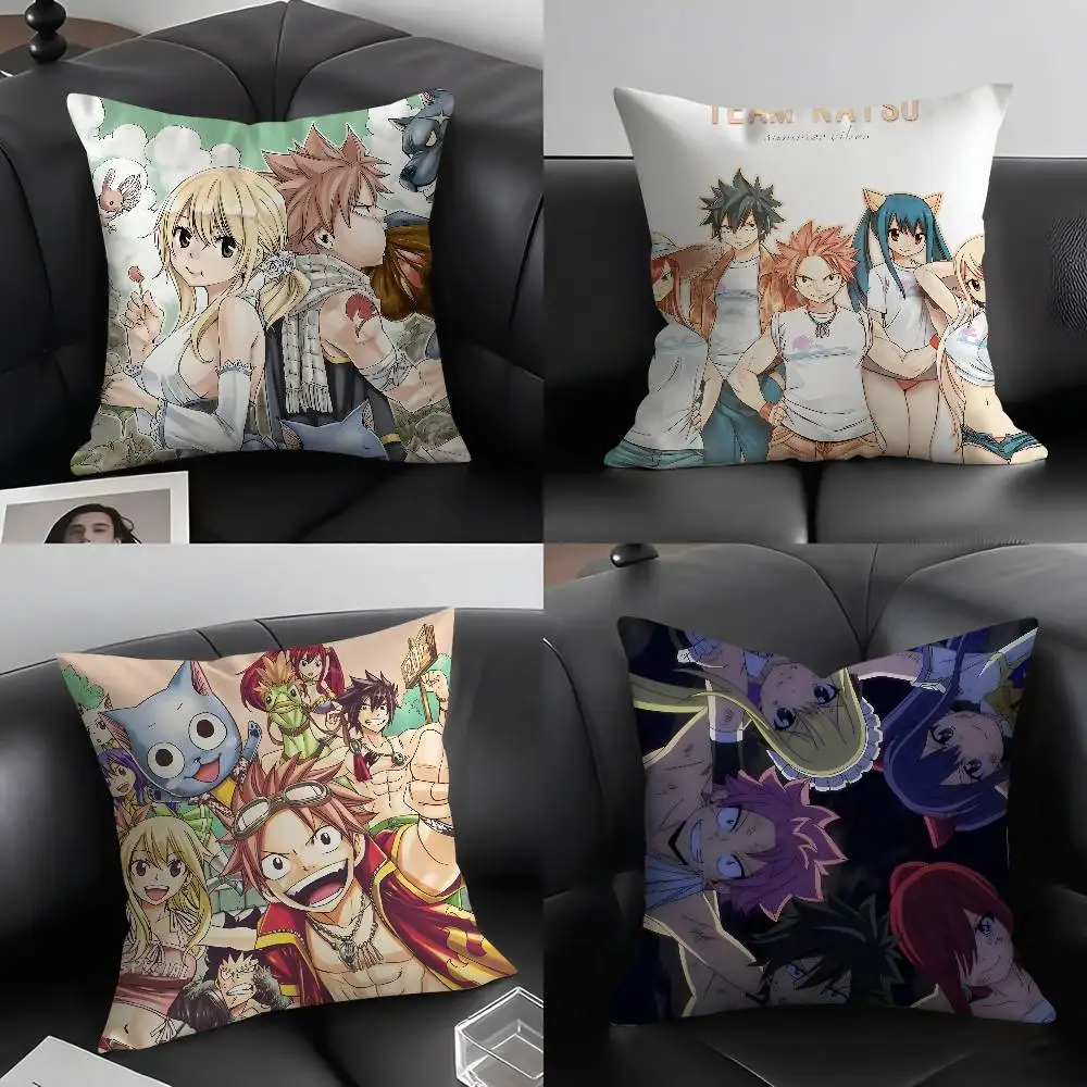 

Boys Comics Anime F-Fairy TailS Pillow Case Soft Plush Fabric Double Sided Print Decorative Home Living Room Gift Cushion Cover