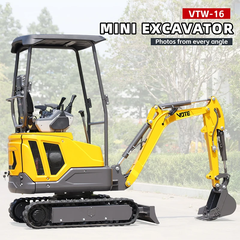 Envío Gratis, miniexcavadora de 1,6 toneladas, motor de 2 toneladas y 1 tonelada, precios de excavadora pequeña para uso doméstico y agrícola