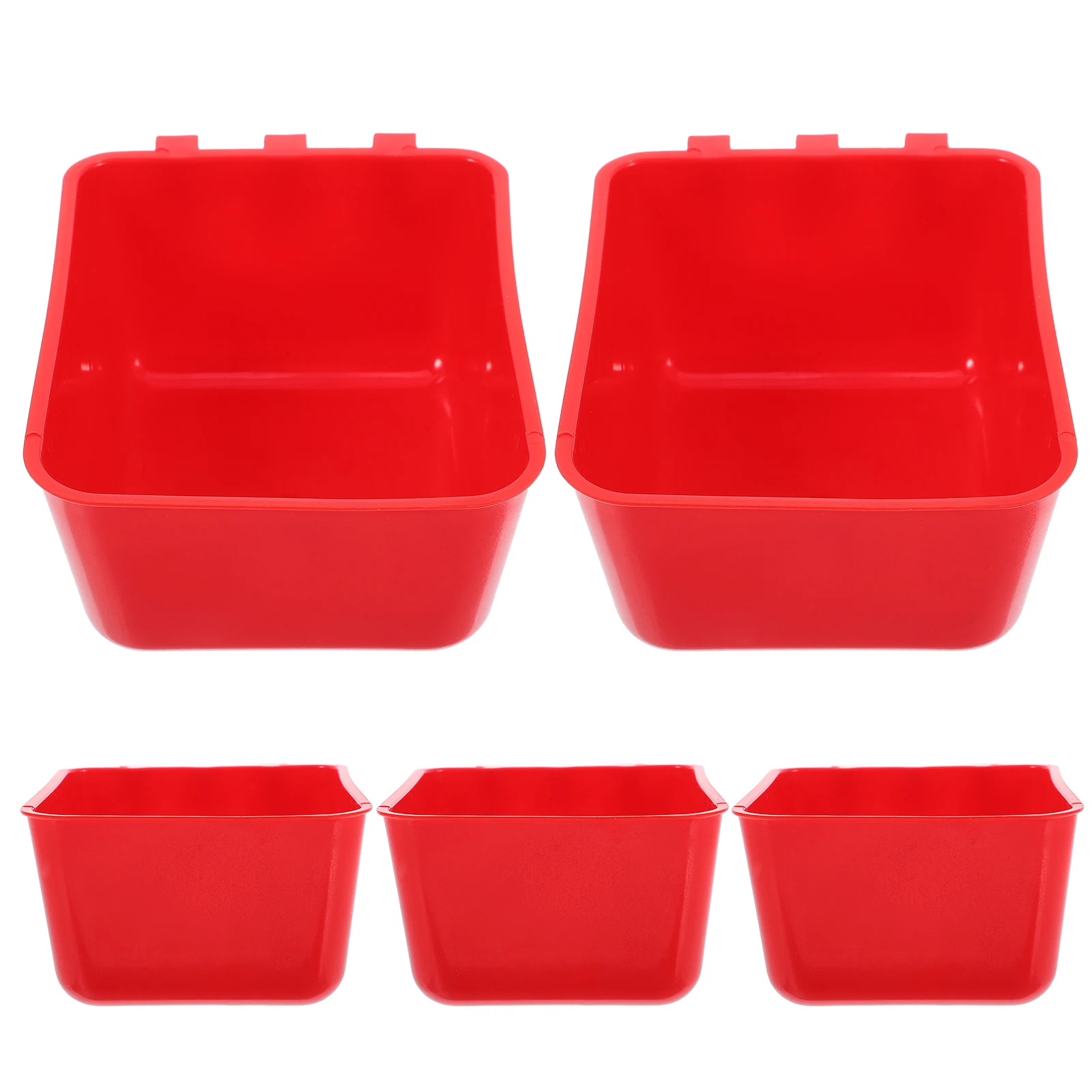 

6pcs Hanging Feeder Durable PE Bird Cage Cups Coop Cup Chicken Supplies Water Feeder Accessories Bowl Long Lasting Easy