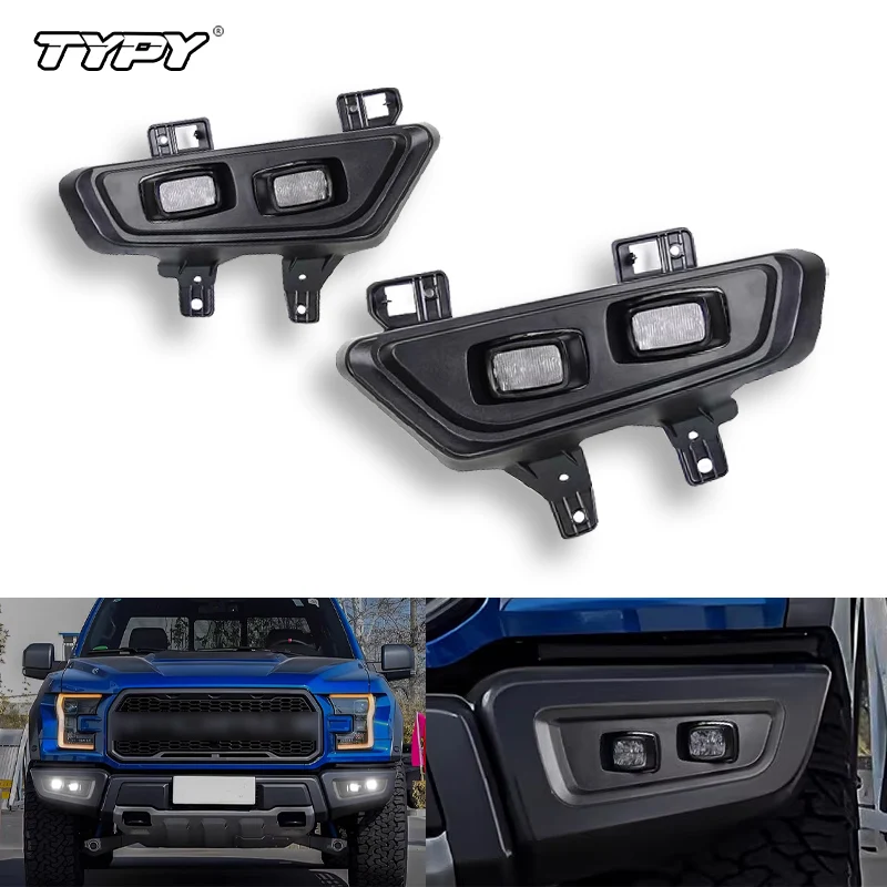 

TYPY передний бампер, указатель поворота, противотуманные фары, лампы для Ford F150 SVT Raptor, 2-ламповая сборка с функцией указателя поворота 2022-2023