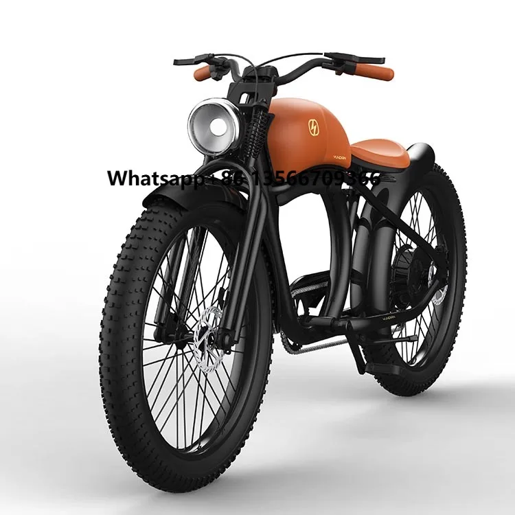 

1000W 26 Inch 20" Vintage MTB E-bikes Fat Tire Retro Electric Bikes Bicycles for All Terrians