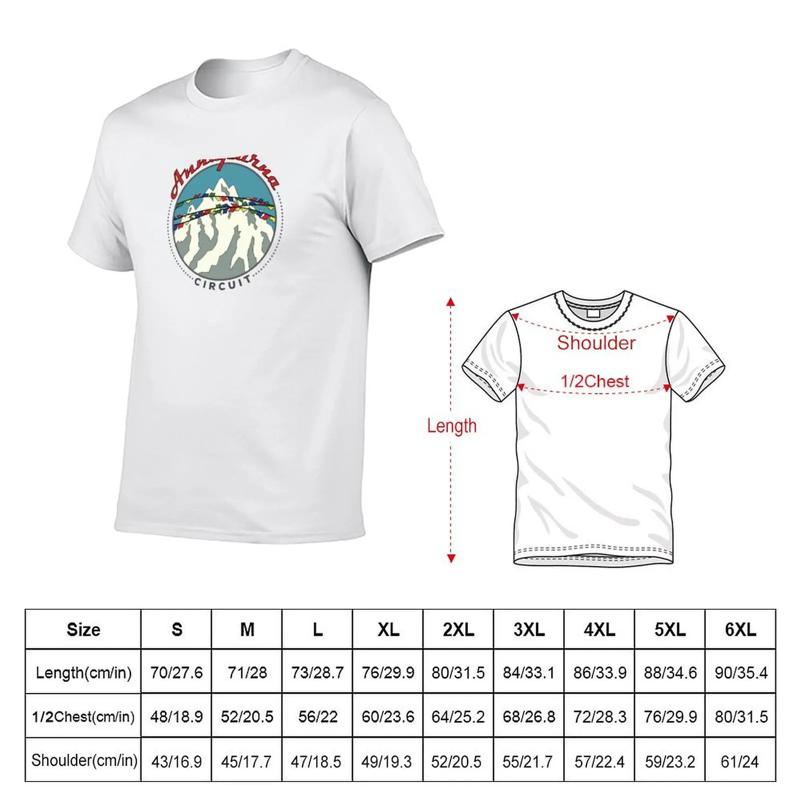 cotton man graphic pack shirts Hiking Circuit 100% t tees shirts for T-Shirt t shirt Annapurna t cotton Nepal -