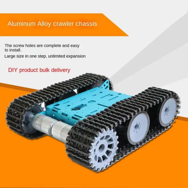 RC Tank Chassis with GM25-310 Motor Smart Car Tank DIY Accessories Track Car Chassis Metal Frame Programmable Robot Car Chassis