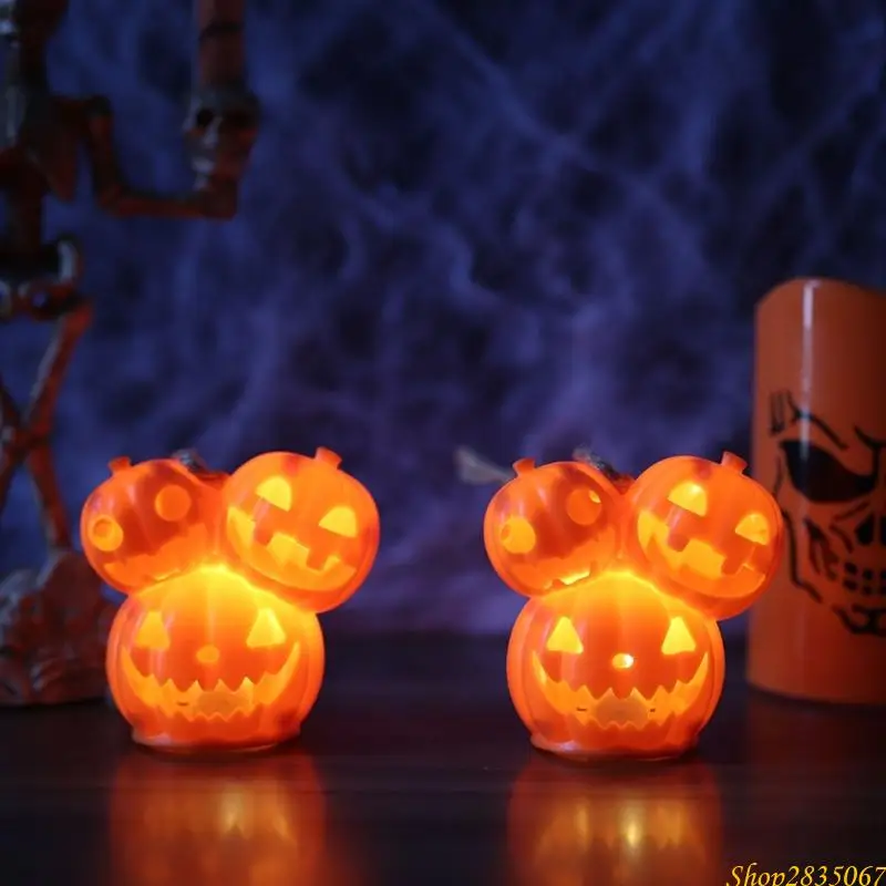 Festives Decorative Light Energy Efficient LED Halloween Pumpkin Lamp Figurine for Parties and Homes Home Decorations 831F