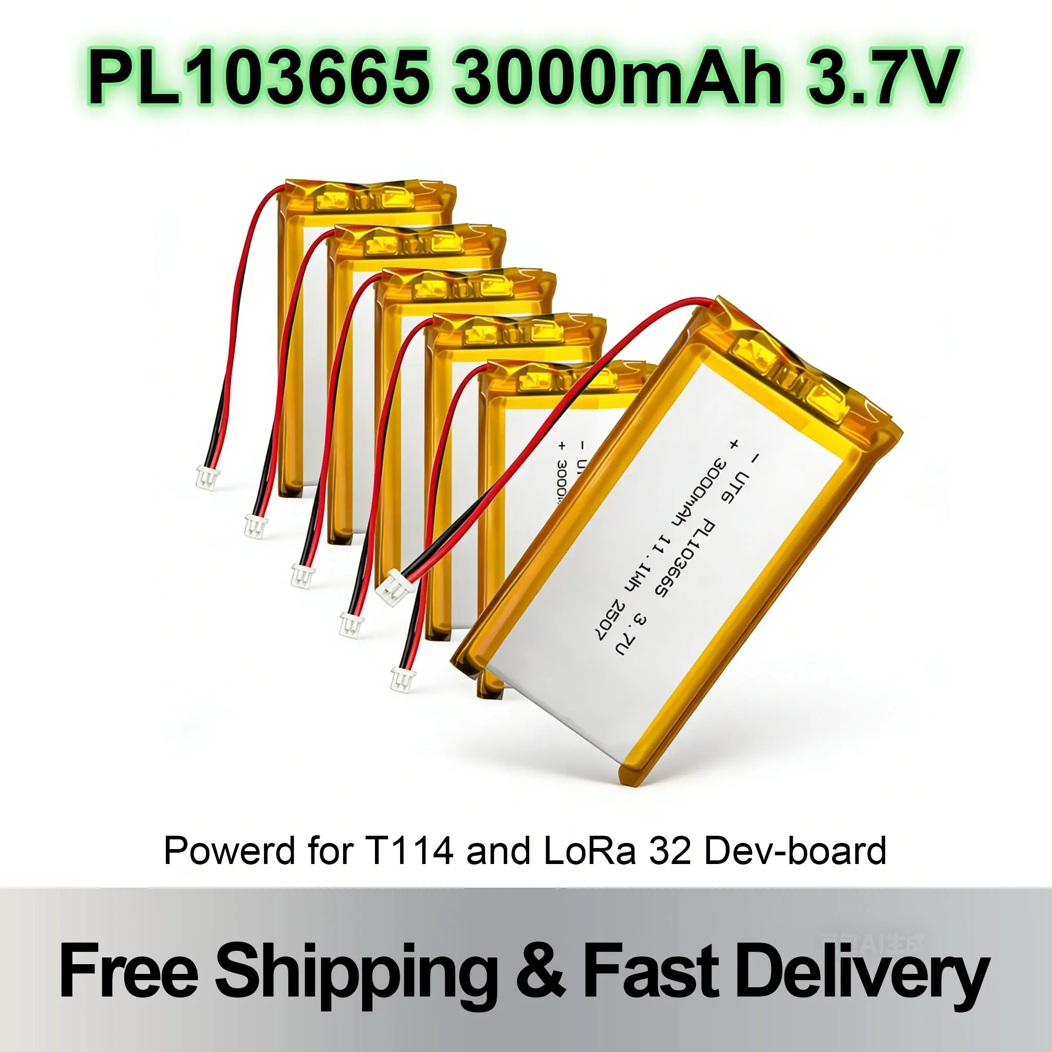 PL103665 Lipo Battery 3.7V 3000mAh 1PC | Dedicated Power for T114 V2/LoRa32 V3 Dev Board & LoRa Node Projects