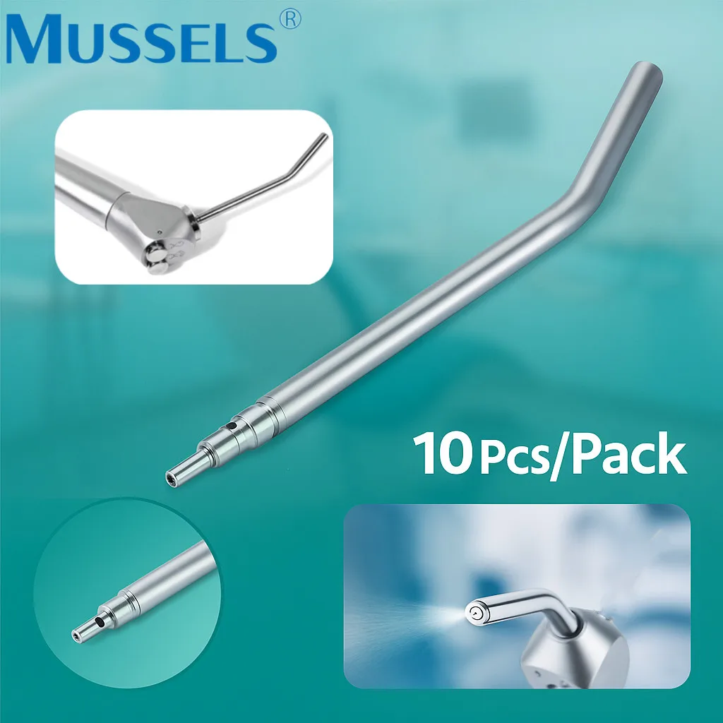 

10pcs Stainless Steel Dental 3 Way Syringe Nozzle Tips for Triple Air Water Spray Handpiece Dentistry Cleaning Teeth Whitening