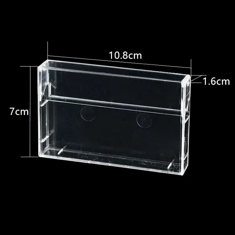 NEW NEW NEW 1Pc Cassette Tape Transparent Storage Box Audio Magnetic Recording Blank Tape Case Dustproof Box