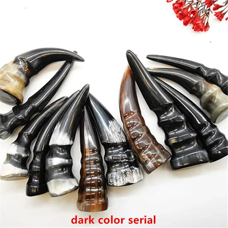13-15cm Natural Ox Horn Massage Stick Chinese Medicine Acupuncture Sticks L008