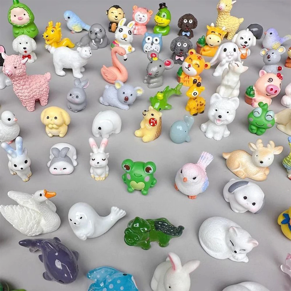 Random Mini Independent Packaging Blind Bag Style Kawaii Animal Model Toy Rabbit Bear Simulation Animal Birthday Party Favors