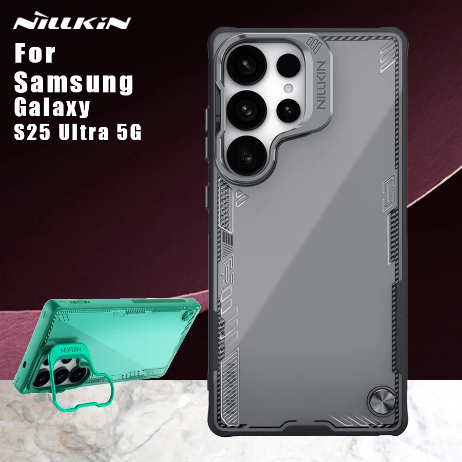 

For Samsung Galaxy S25 Ultra 5G case Nillkin iceblade Prop clear tranparent Lens 360 full Camera Hollow Protection Back cover