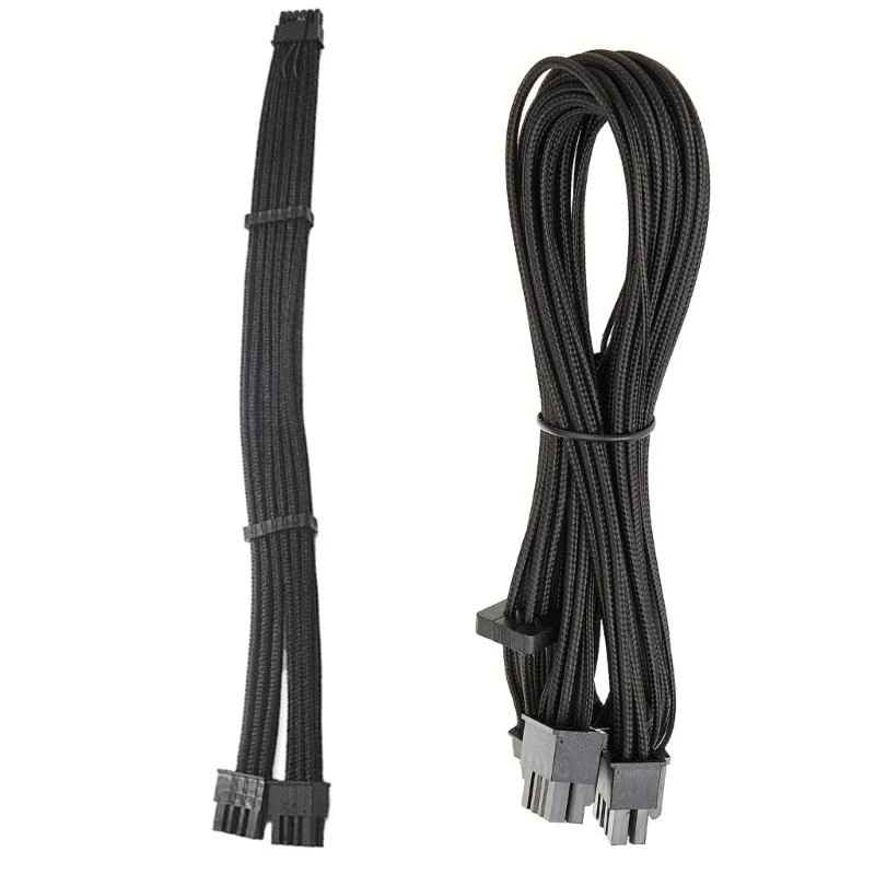 16AWG 12VHPWR PCIE5.0 2x8pin to16Pin (12+4P) Male 600W Power Extension Cable