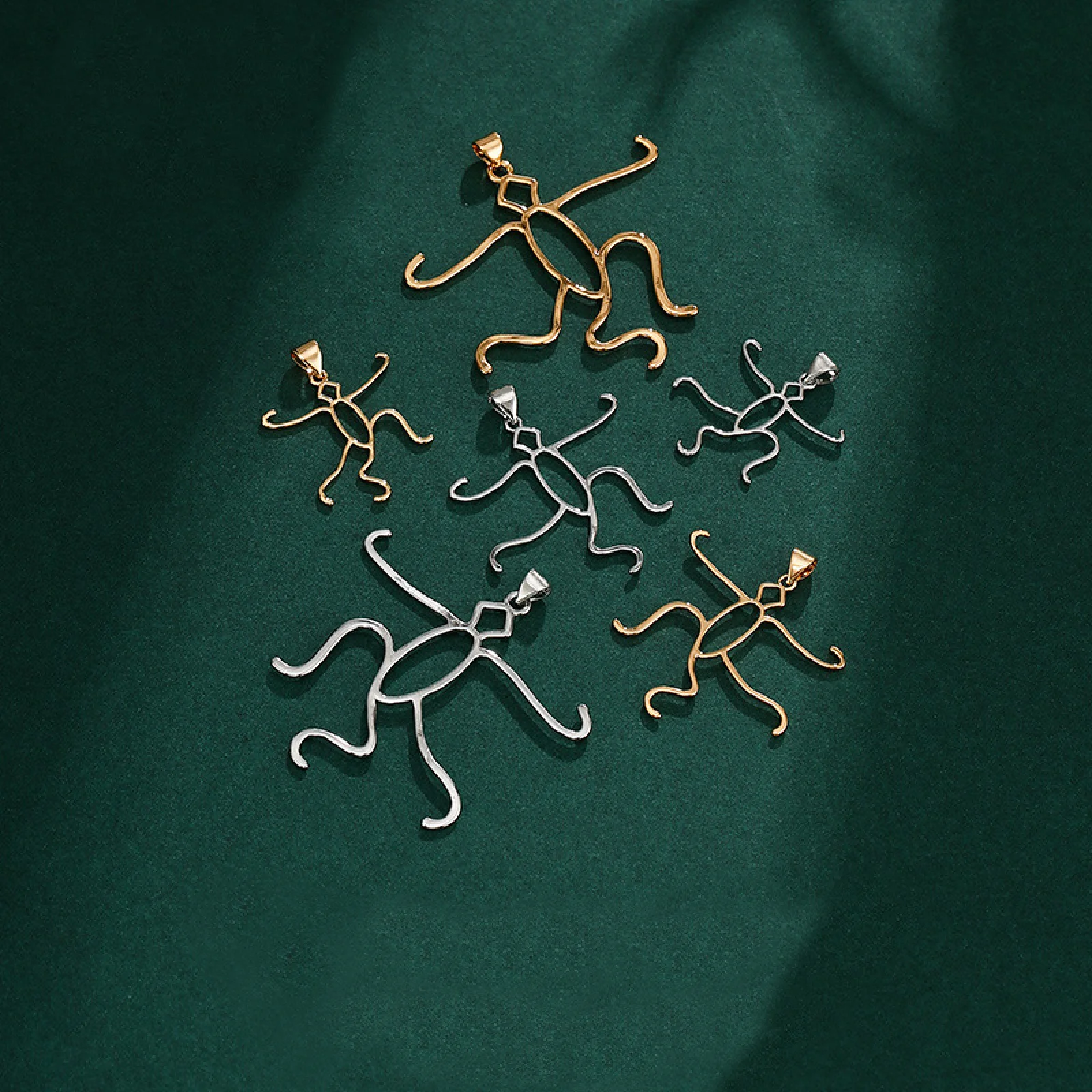 

2Pcs/lot Copper 5 Claws Pendant Blank Claw Mounting Settings For Irregular Stones Handmade Necklace Jewelry For Women