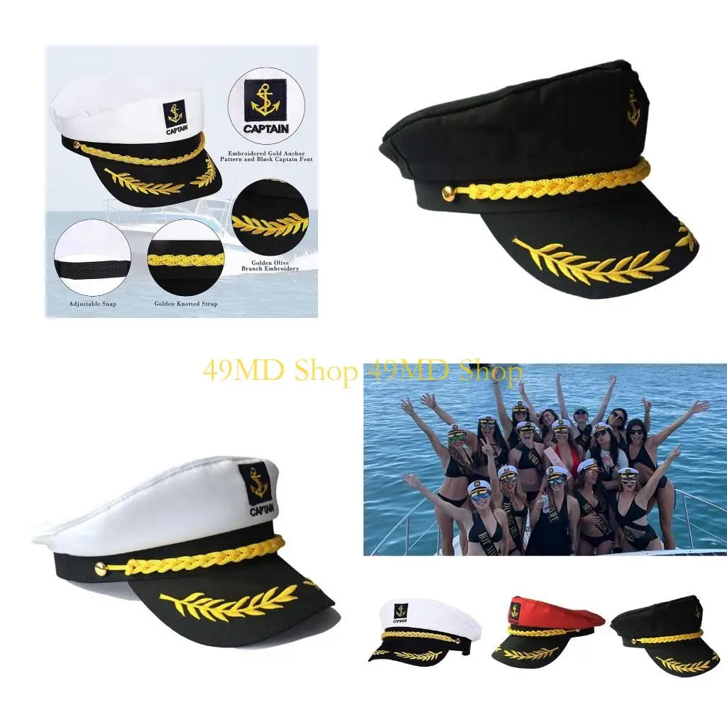 

49MD Sailor Hat Marine Hat Yacht Yacht Captain Hat Sailor Captain Costum