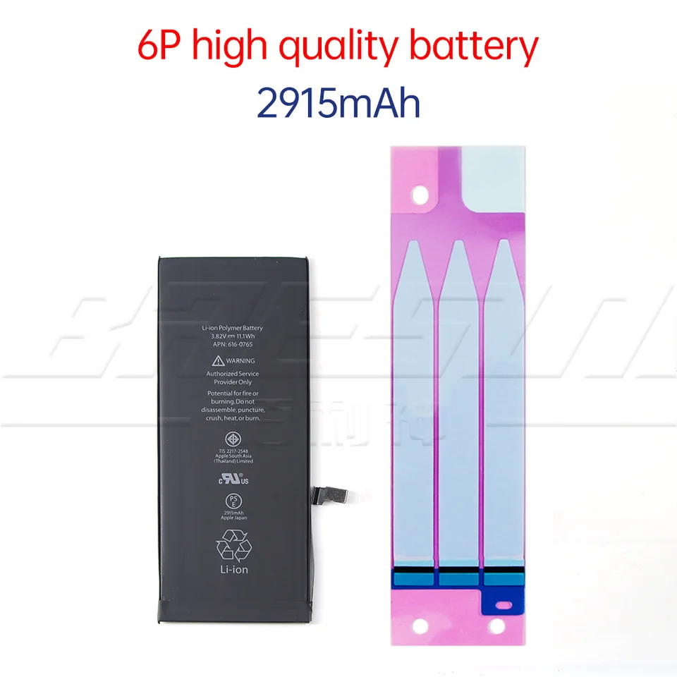 Batería de alta calidad y gran capacidad de cero ciclos para iPhone 6s7 8 Plus X Xs Max Xr 11 11promax Solución de batería con herramienta y pegatina 5