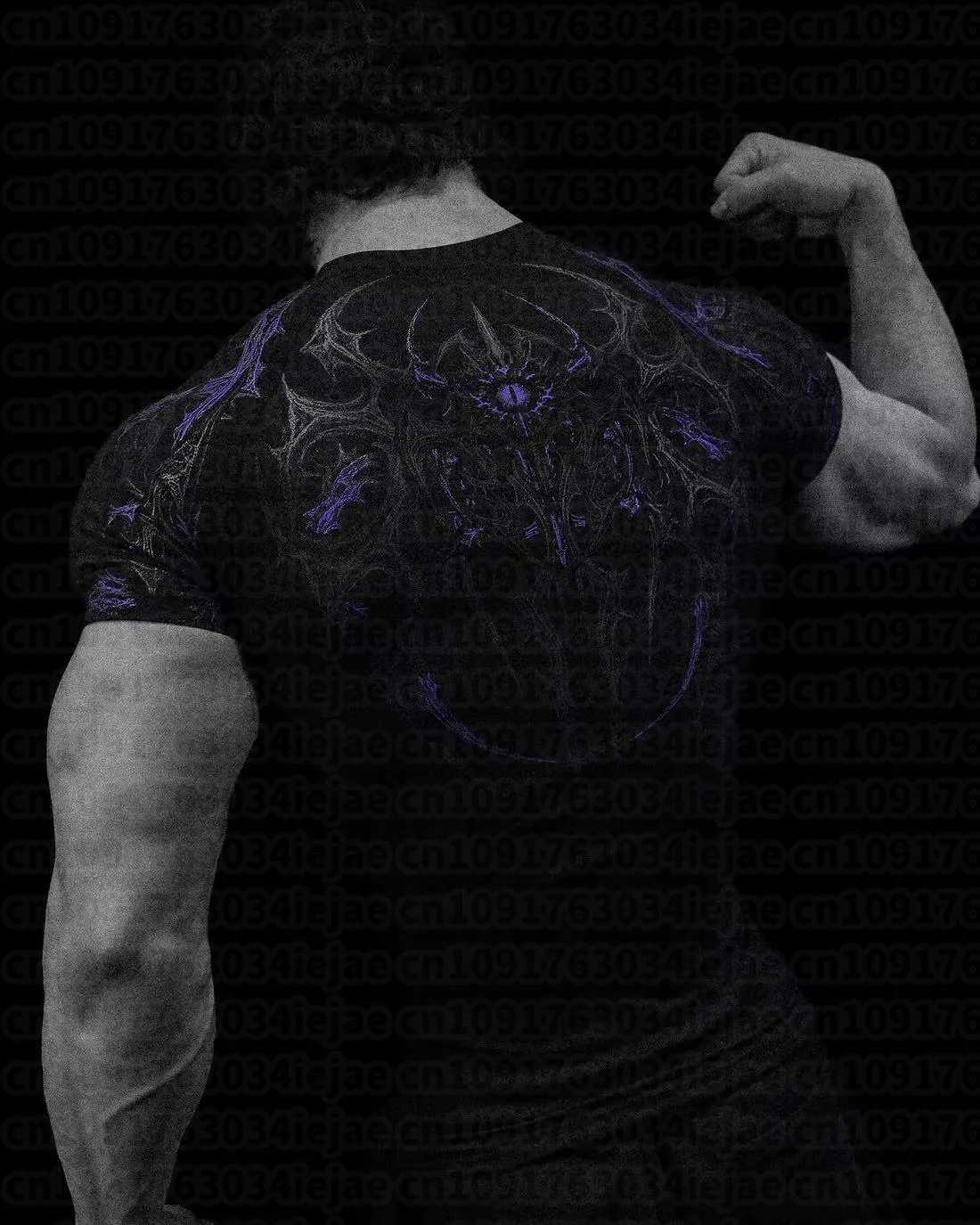 Herren- und Kinder-T-Shirt, schnelltrocknend, kurzärmelig, für Training, Bodybuilding, Fitness, Sport, Laufen. – Detail 13