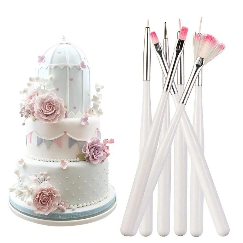 Cake Decorating Pen Set Fondant Cake Painting Brush Edible Glitter Cake Decoration Powder Baking Macaron Chocolate Tools