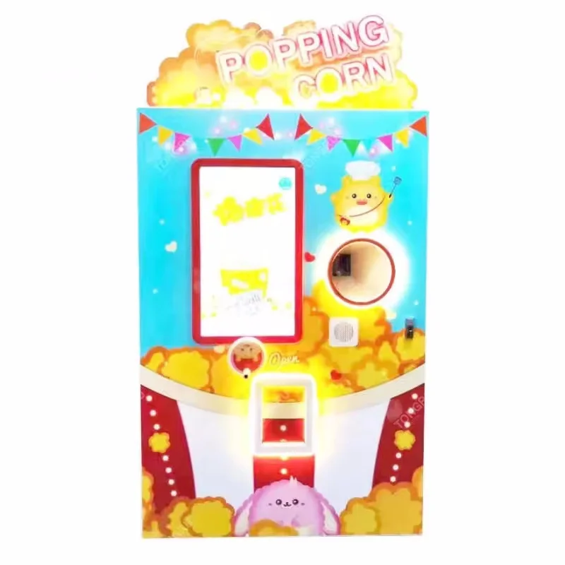 Cinema popcorn machine commercial large capacity coin operated mini automatic popcorn vending machine