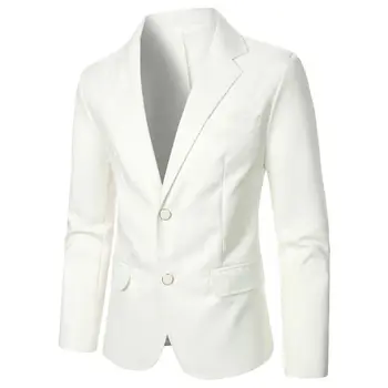 単色ボタンスーツジャケット,ビジネスブレザー,カジュアルスタイル,結婚式,ショーマン,ステージパフォーマンス,ディナーパーティー,メンズコート