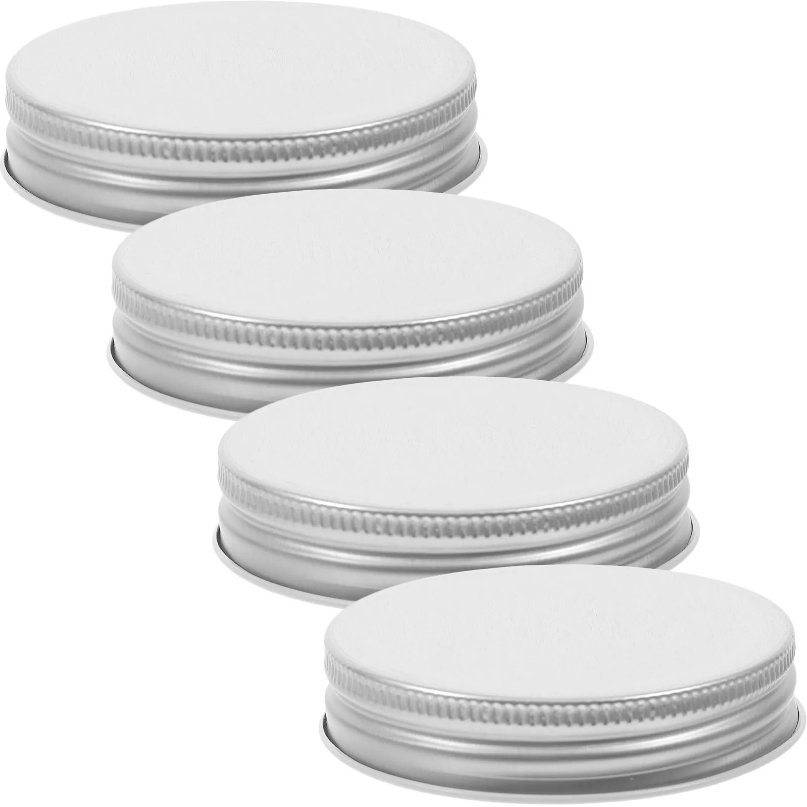4 Tapas Metálicas Herméticas para Frascos Mason, Tapas de Lata Antifugas para Botellas de Vidrio de Boca Ancha, Tapas Sólidas para Almacenamiento