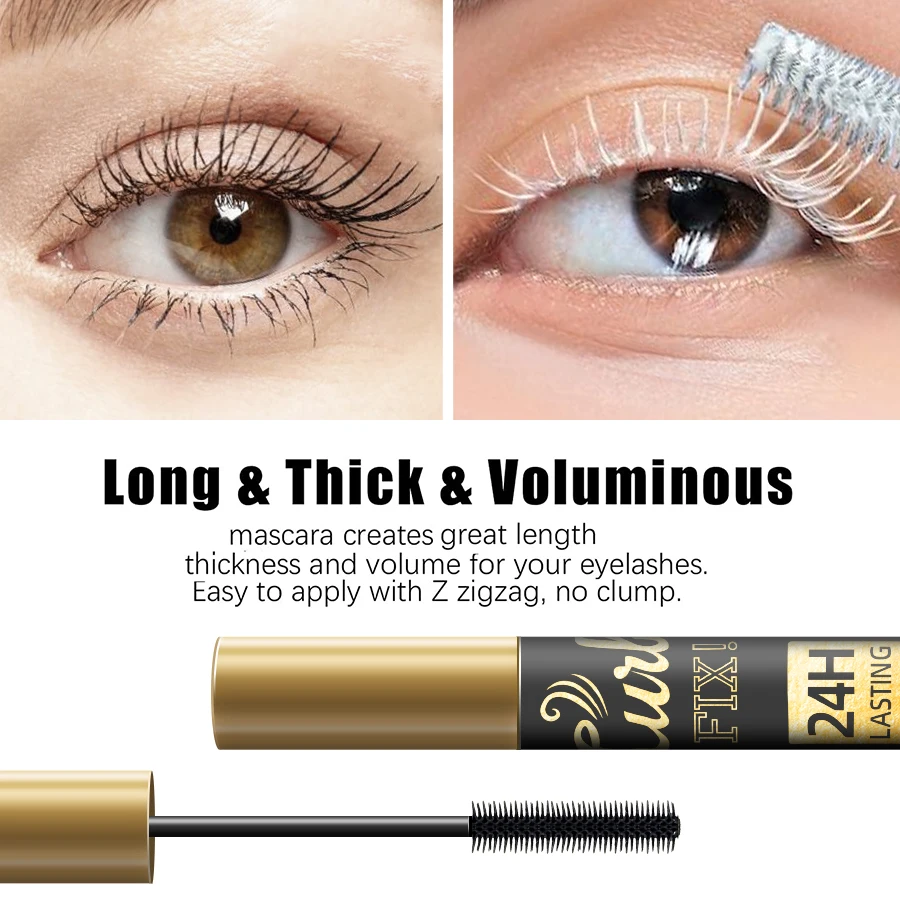 5d Volumen Mascara dauerhafte Styling wasserdicht schnell trocknen weiß Curling verlängern lange Wimpern Seide Verlängerung Creme Make-up für Frauen