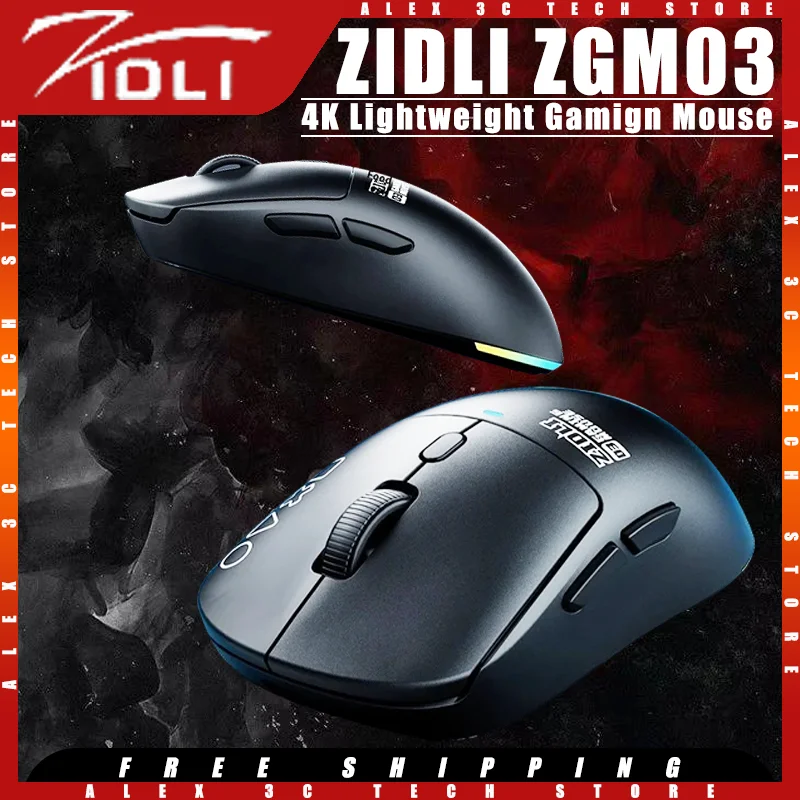 

ZIDLI ZGM03 Gaming Moue Wired Lightweight Paw3395 Sensor 4K FPS E-sports Ergonomics RGB Customized Gamer Mouse Pc Accessories