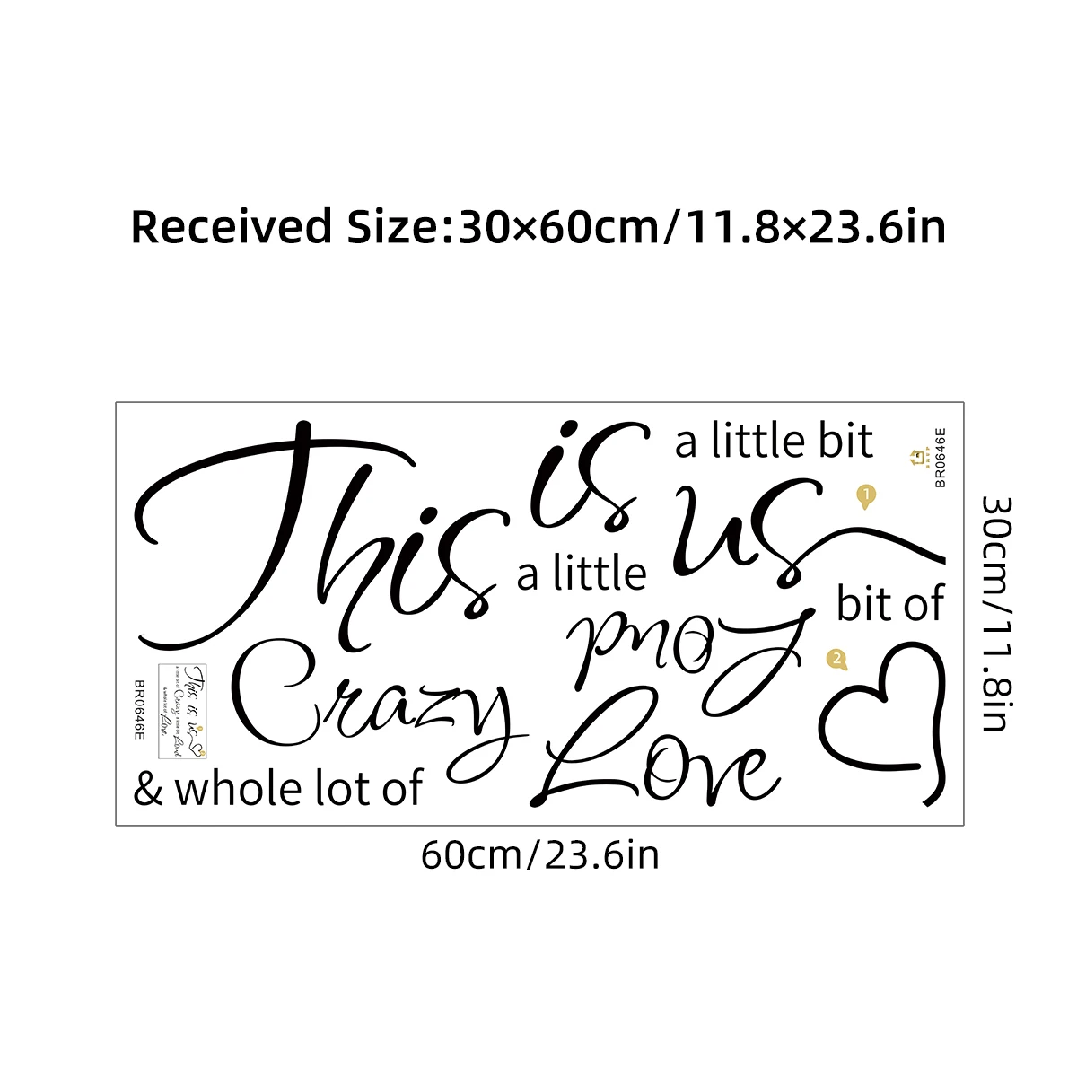 “This Is Us” Text Wall Sticker for Bedroom & Living Room 5