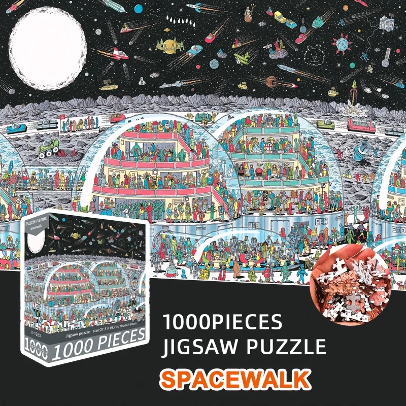 

Unwind with "Space Stroll" 1000-Piece Adult Jigsaw Puzzle | 70x50cm (27.5x19.7 Inches) | Perfect Christmas Gift for Space Lovers