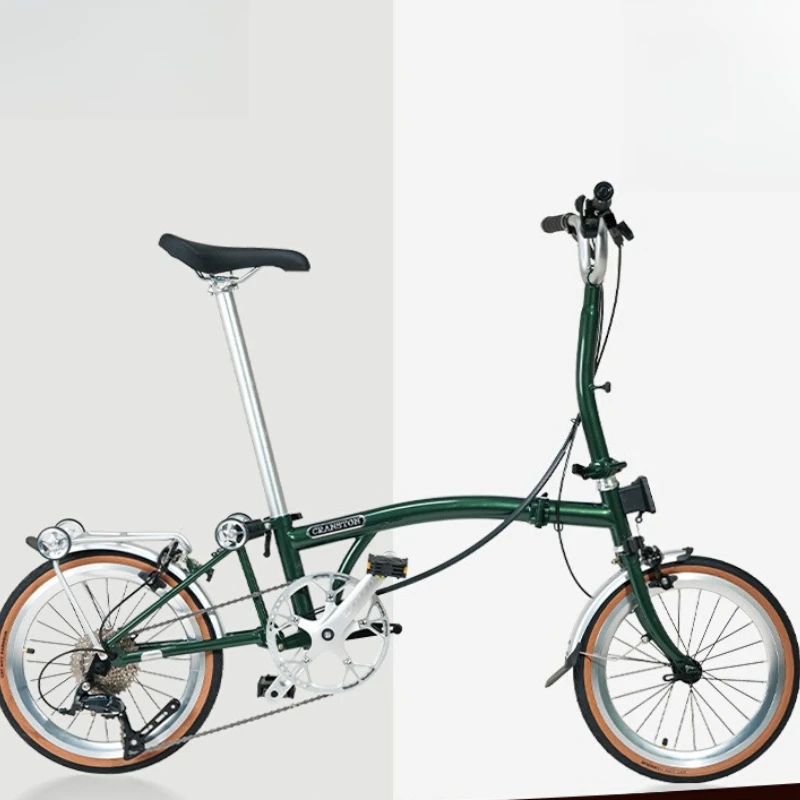 

Bicycle Adult Ultra Light Portable Parent-Child Retro 16 Inch 9 Speed Commuter Bike