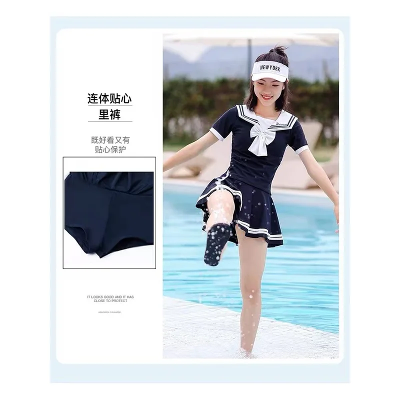 Children's Swimwear girls' Split Fashion middle-aged Swimwear Summer western-style Vacation Swimwear