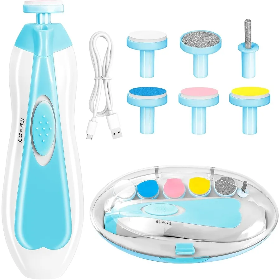 

Electric 6 in 1 Rechargeable Baby Nail Trimmer with Safety Guard for Precise Grooming of Infants Toddlers and Adults Ideal for