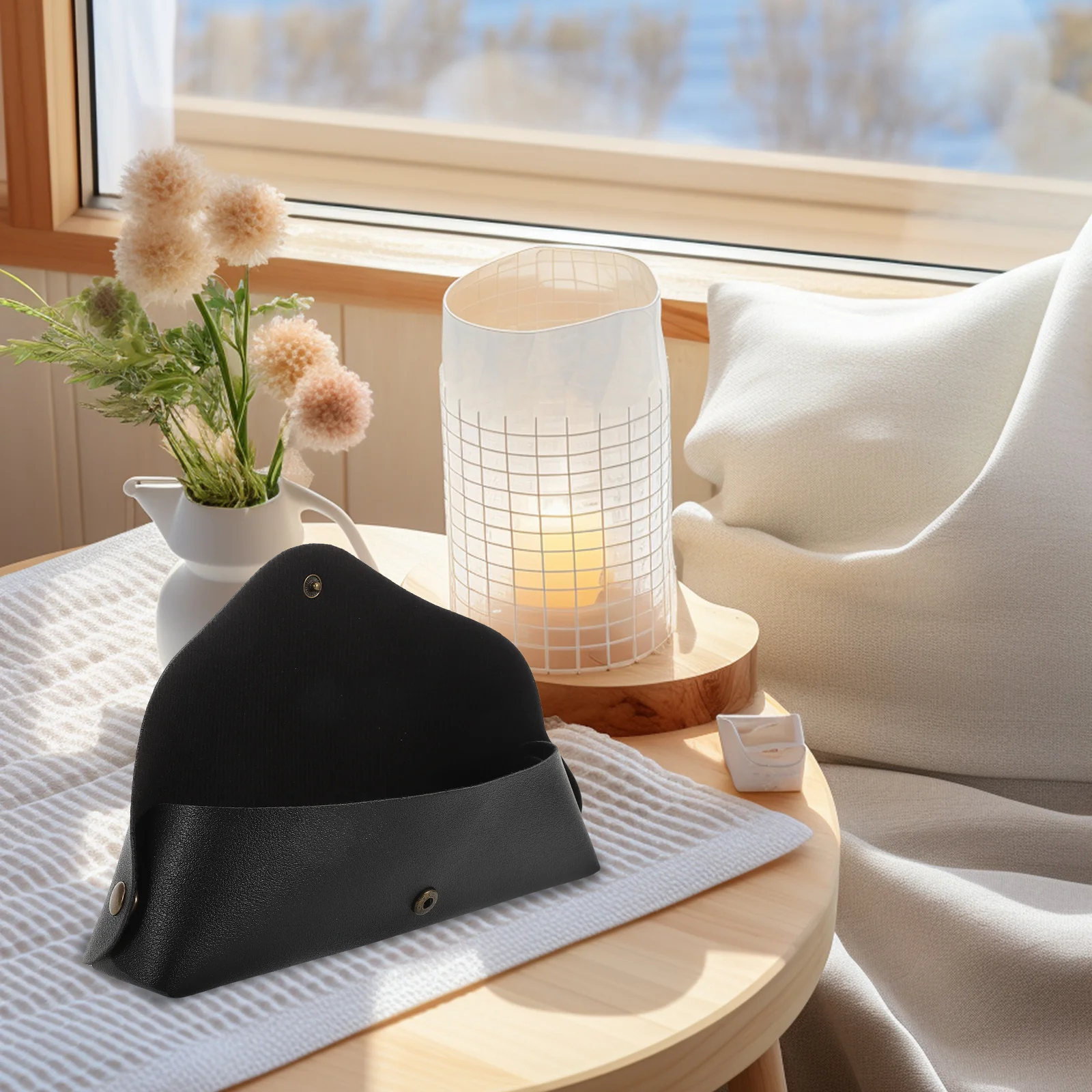 

Black Small Makeup Brush Bag Multi-Functional Travel Pouch Organized Stationery Case for Women Daily Beauty Tool Storage