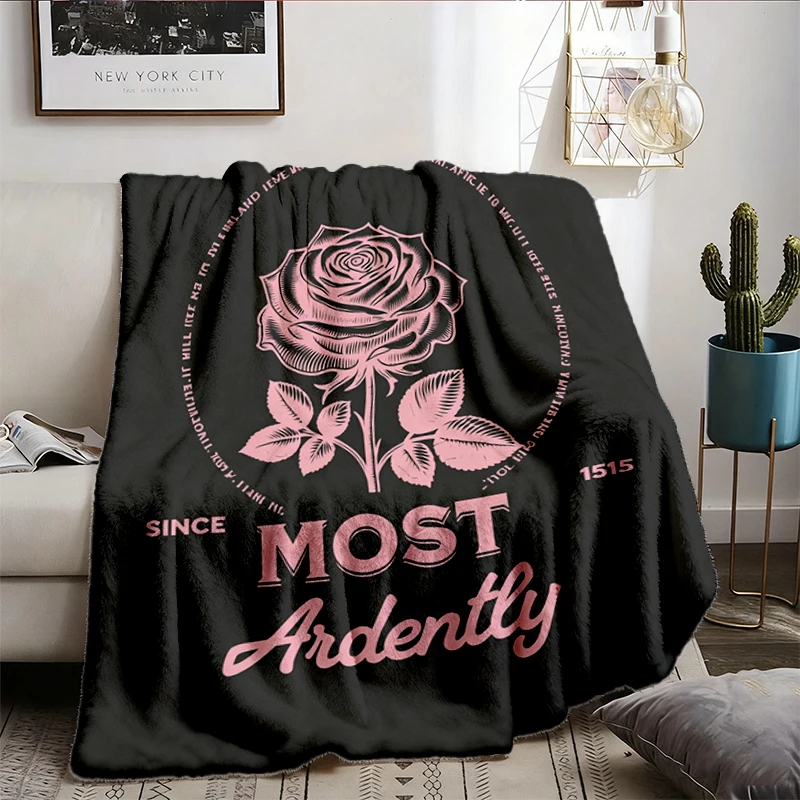 Most Ardently Jane Austen Colors Comfy Blanket, Pride and Prejudice Flannel Blanket, Librarian Flannel Throw, Bookish Co