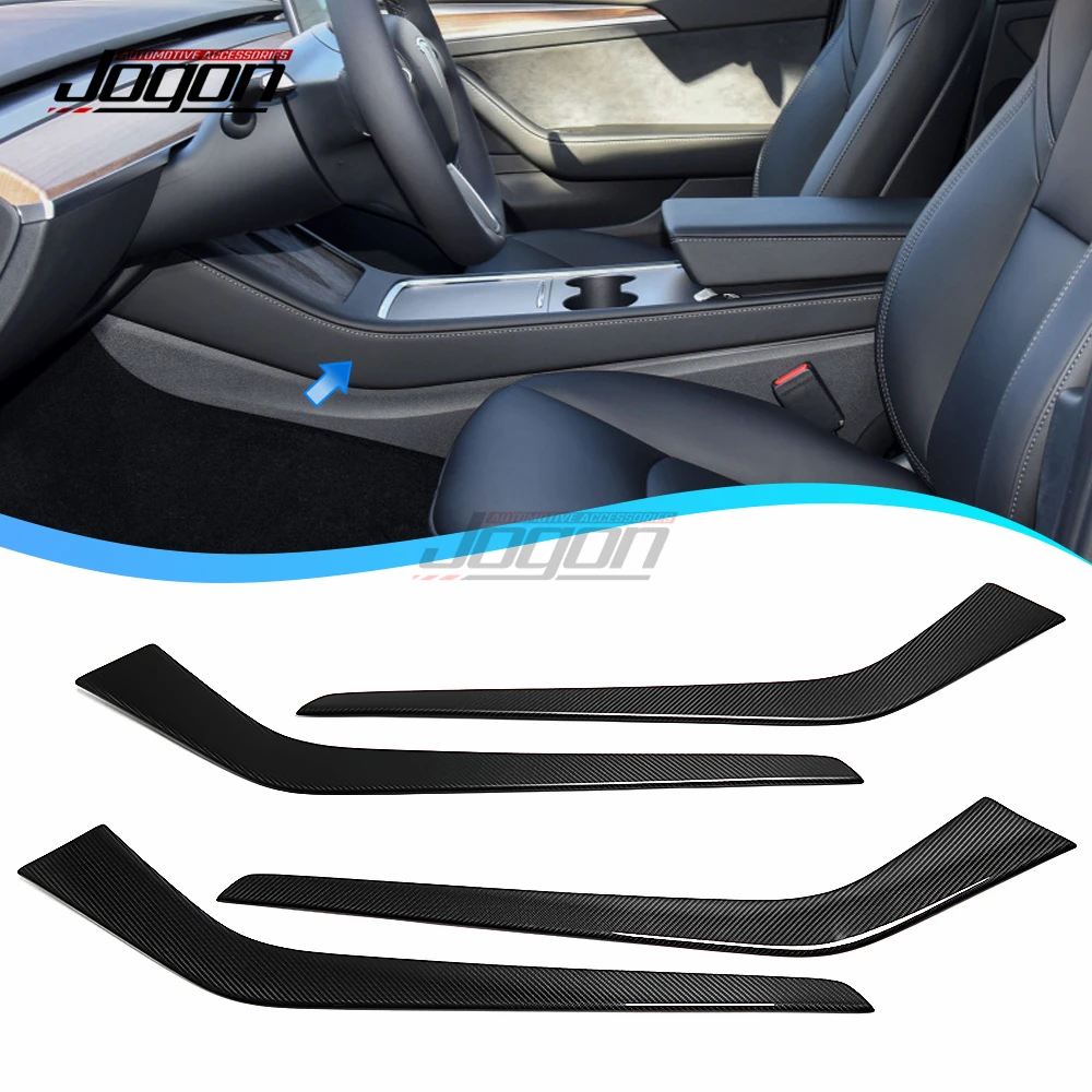 

Carbon Fiber Center Control Side Cover For Tesla Model 3 2022 Gear Shift Side Panel Decorative Stickers For Tesla Model Y 2022