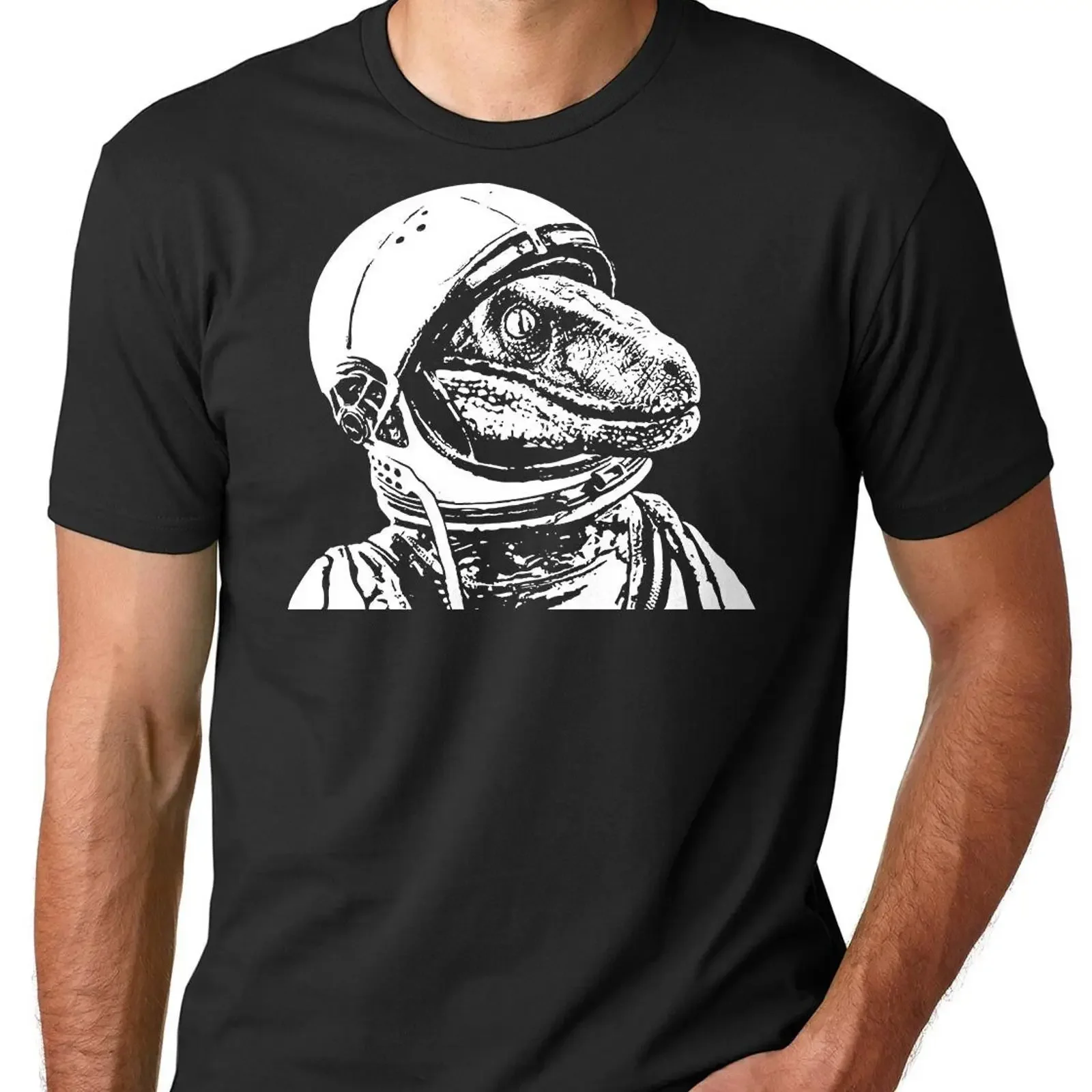 Dinosaur Astronaut T Shirt Velociraptor Space In vintage Washed Stretched streetwear Soft Unisex Casual homme graphic Versatile