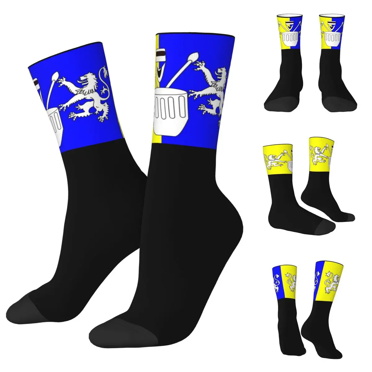 Tour of Flanders Feel Ronde Van VlaPanama en Merch Chaussettes unisexes super douces, Chaussettes chaudes imprimées en 3D Happy Street Style, Chaussettes en élan