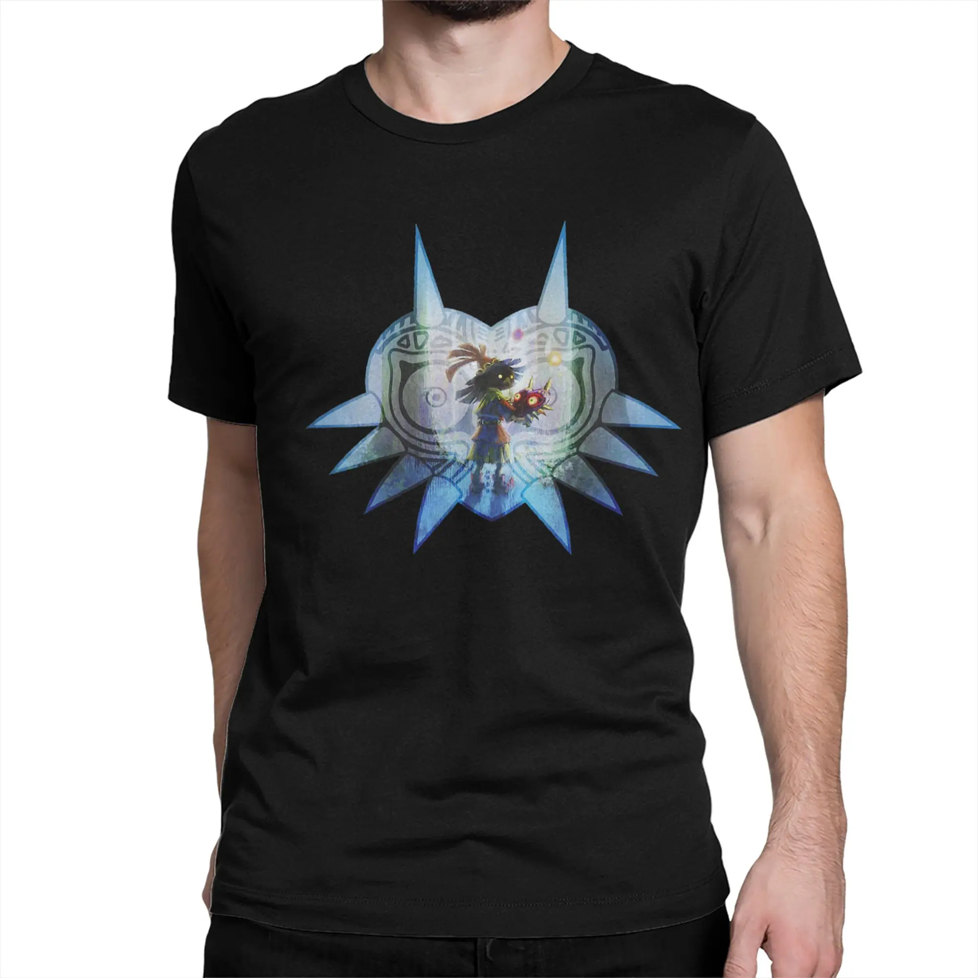 Majora's Mask Portrait Fill Zeldas Legend T Shirt Men Cotton Funny T-Shirts Round Neck Tee Shirt Short Sleeve Clothes Gift Idea