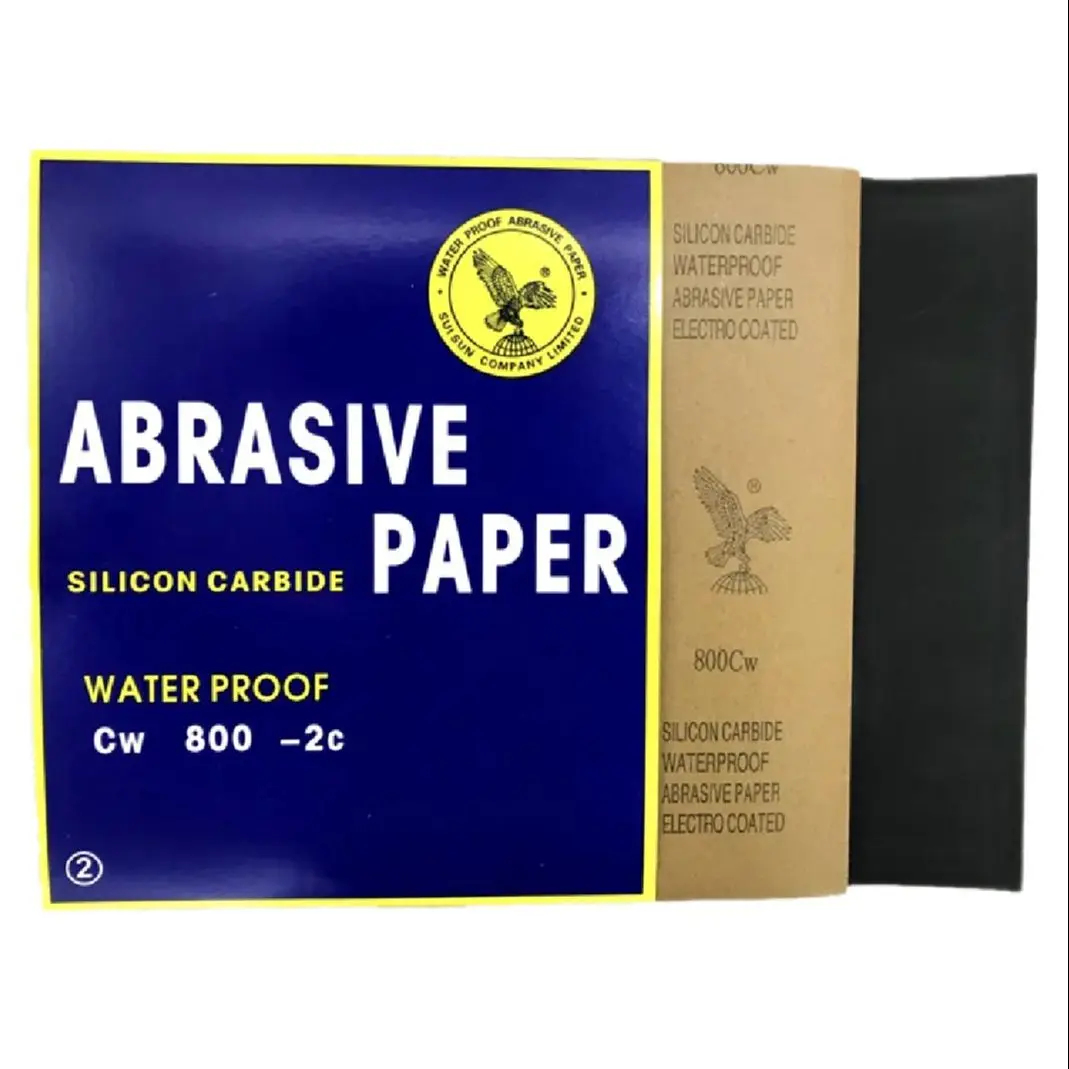 100 Pcs Sandpaper 280#-400# Wet And Dry Dual-Use Car Wood Grinding And Polishing Resistant Silicon Carbide Water Sandpaper
