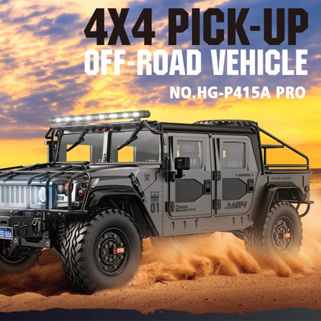 

1/10 HG P415A 4x4 RC Внедорожник Внедорожник Пикап с дистанционным управлением Гусеничный альпинистский автомобиль Модель игрушки с серводвигателем ESC
