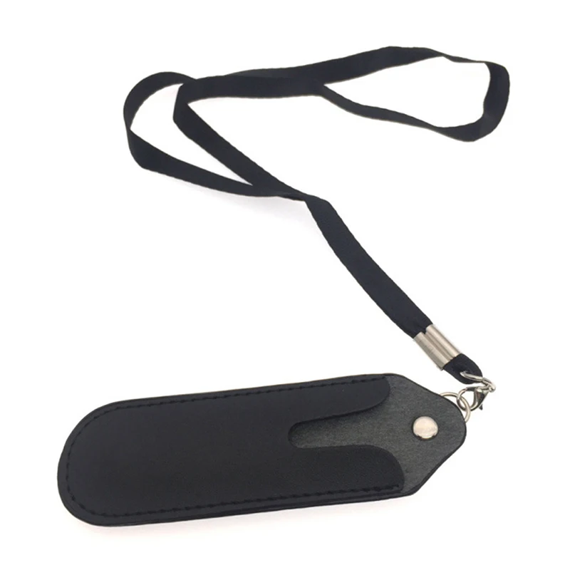 Portable Recording Pen Case Voice Recorder Bags Pu Leather Pen Holder Certificate Card Sleeve Protective Sleeve Lanyard