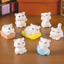 Figurines Miniatures Cute Cartoon Cat Kitten Micro Landscape Ornaments For Home Decorations Decor For Room Desk Accessories Gift