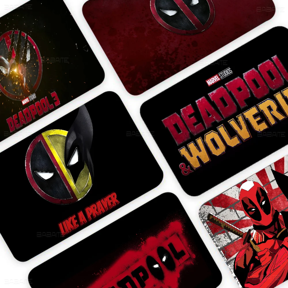 شريط لاصق من الجلد من D-Deadpool & W-Wolverine باللون الذهبي والفضي والأسود غير اللامع لبطاقة الخصم الائتمانية للبنك