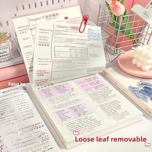 Flip Notepad Grid Notebook B5 Diary Leaf Notebook Buku Sketsa Alat Tulis Jurnal Bantalan Tulis Kantor Sekolah 10 buku harian cawan penjualan terbaik - №