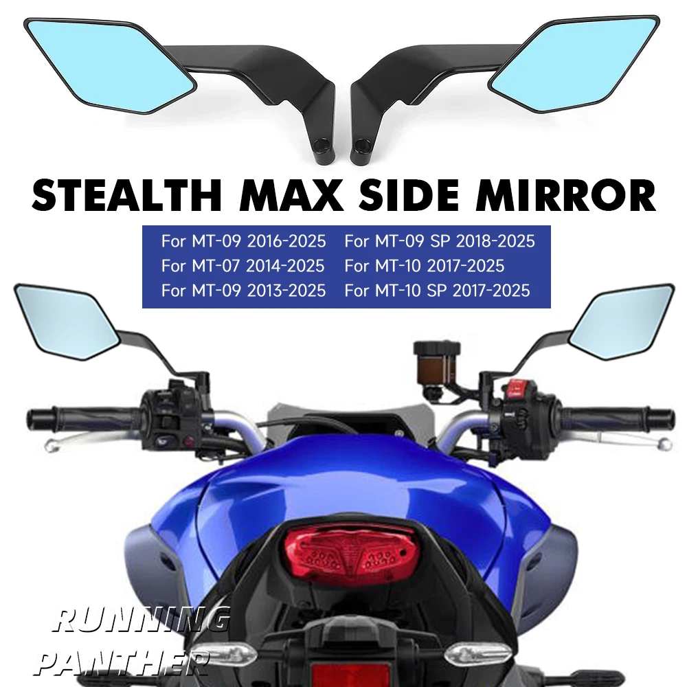 

Motorcycle Accessories Stealth Max Mirrors Sports Winglets Rearview Mirrors For YAMAHA MT-09 MT 09 SP MT-03 MT-07 MT10 MT-10 SP