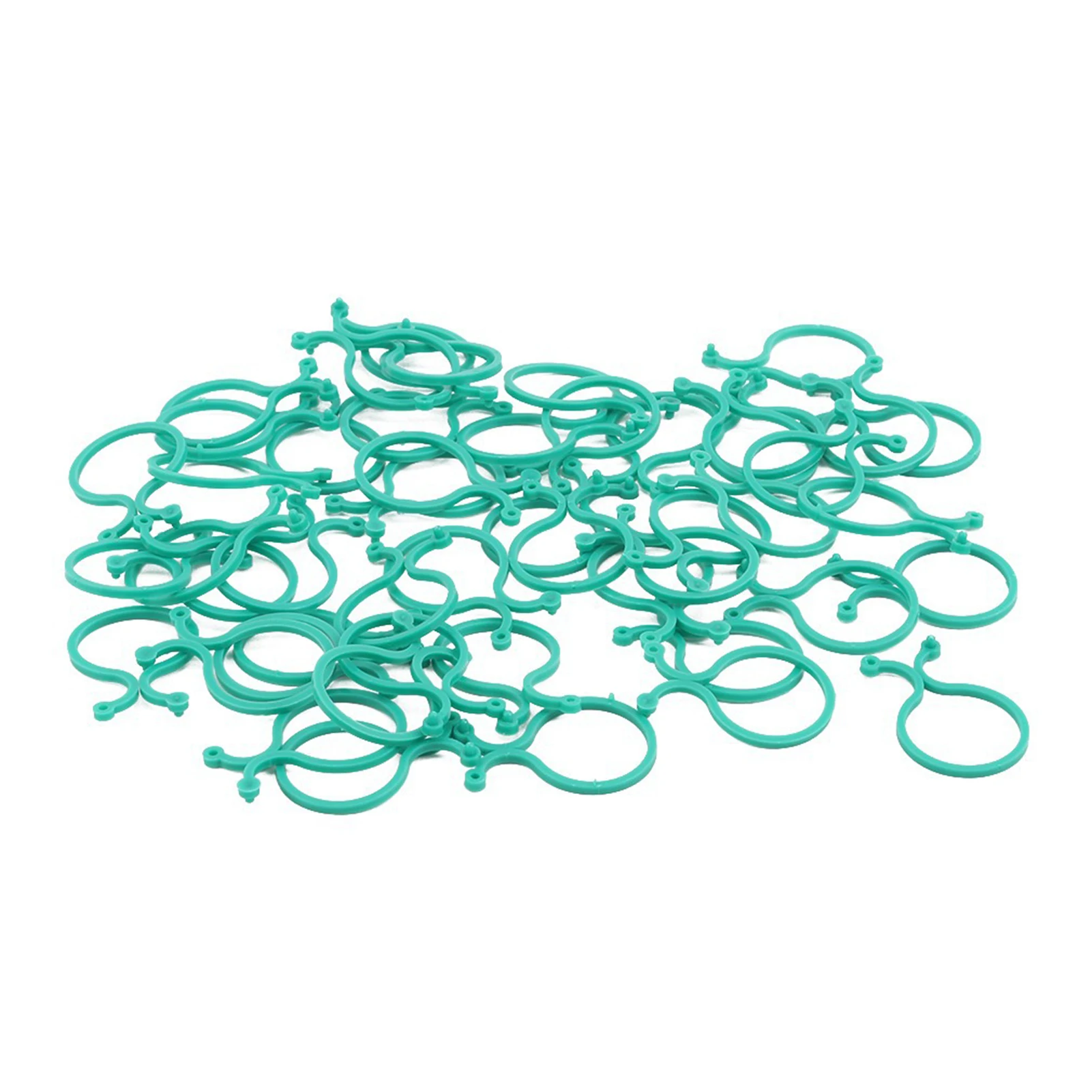 

50PCS Plant Support Clips Easy to Operate Green Plastic Plants Locks for Vines Vegetables Flowers Tomatoes Garden Supplies