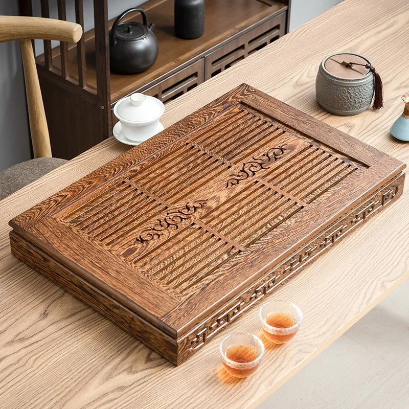 Wooden Serving Tea Tray Quality Durable Food Japanese Tea Tray Rectangle Rustic Bandeja Para Cha Kitchen Accessories YN50TT